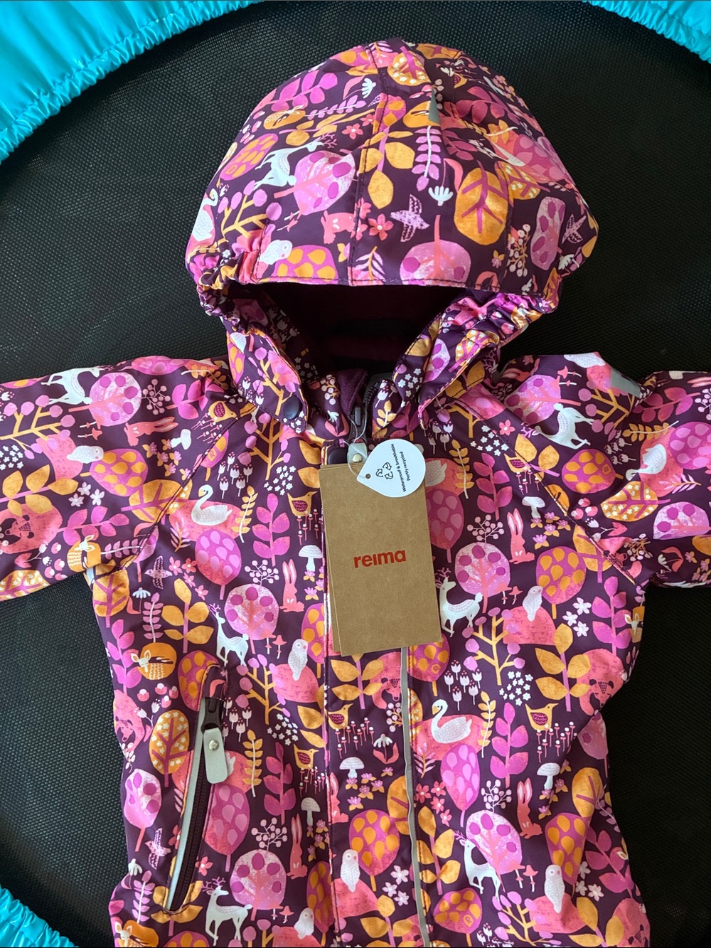 NWT Reima Floral Pattern Toddler Insulated Snow Suit size 80cm